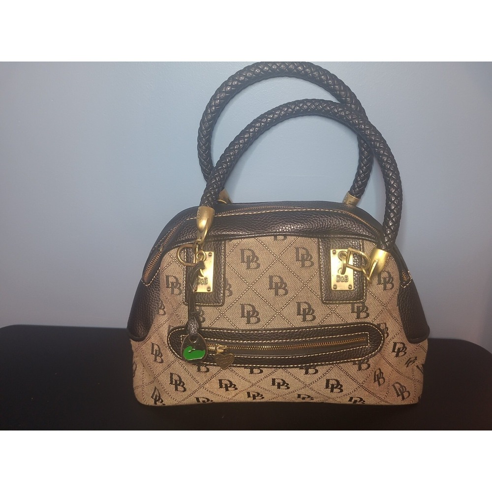 Dooney and Bourke Rare vintage monogram handbag satchel braided handle